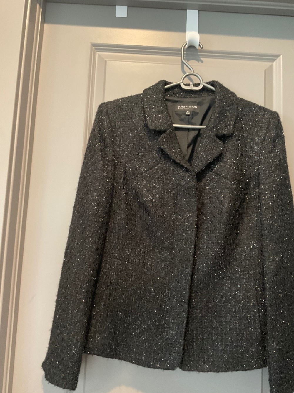 Jones New York Black Metallic Blazer